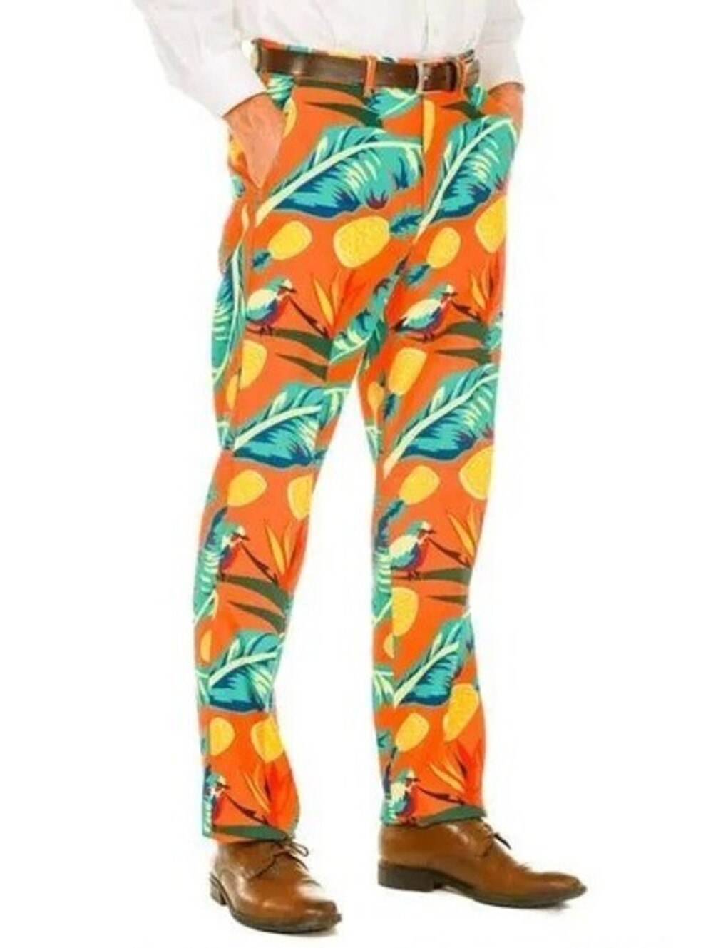 Shinesty Cruse Ship Casanova Hawaiian Suit Pants Pineapple Golf Men 32x32 Medium